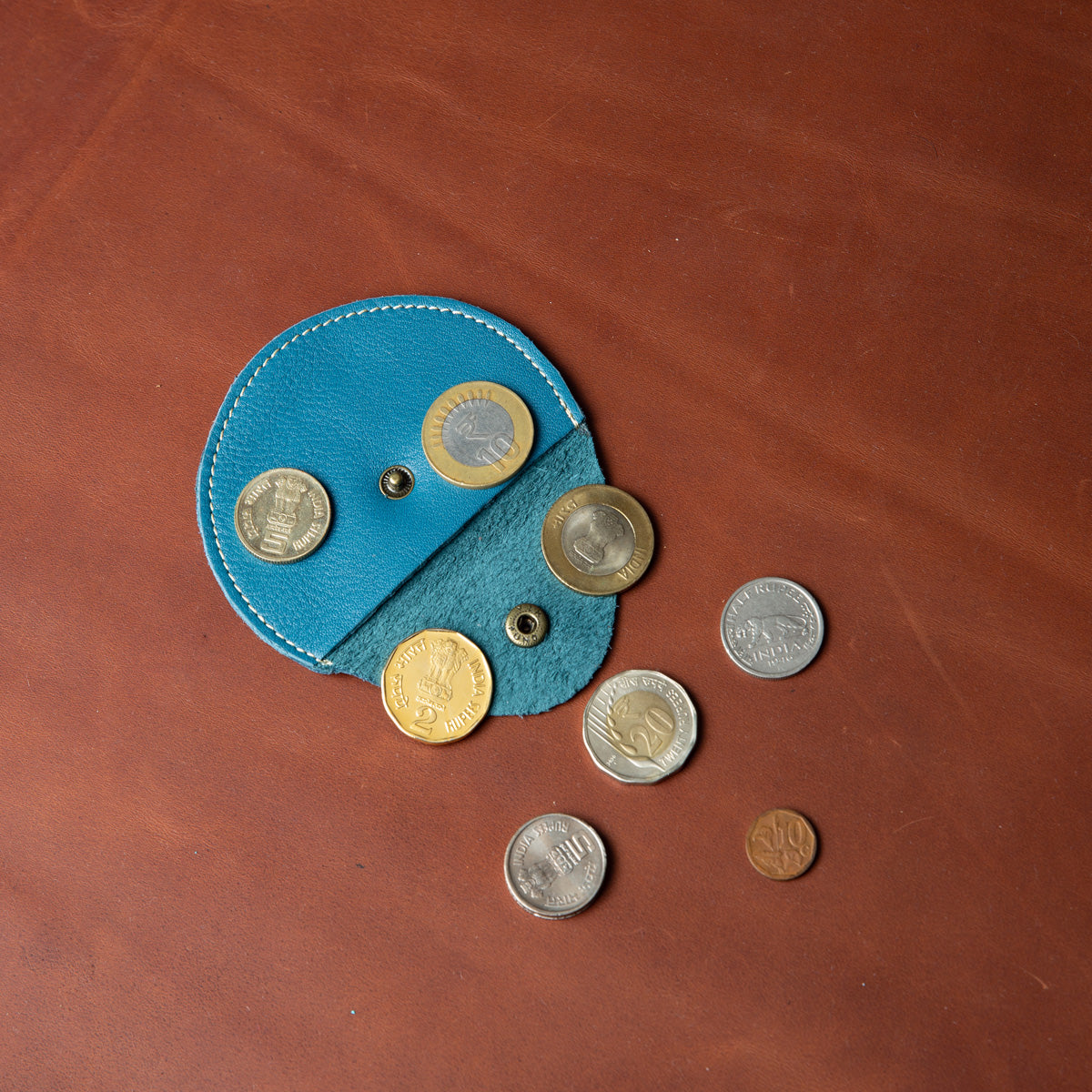 Wildsoul Single Button Coin Case Turquoise 03