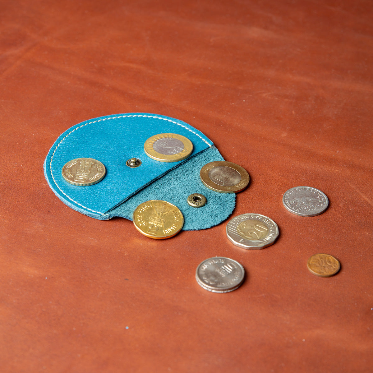 Wildsoul Single Button Coin Case Turquoise 04