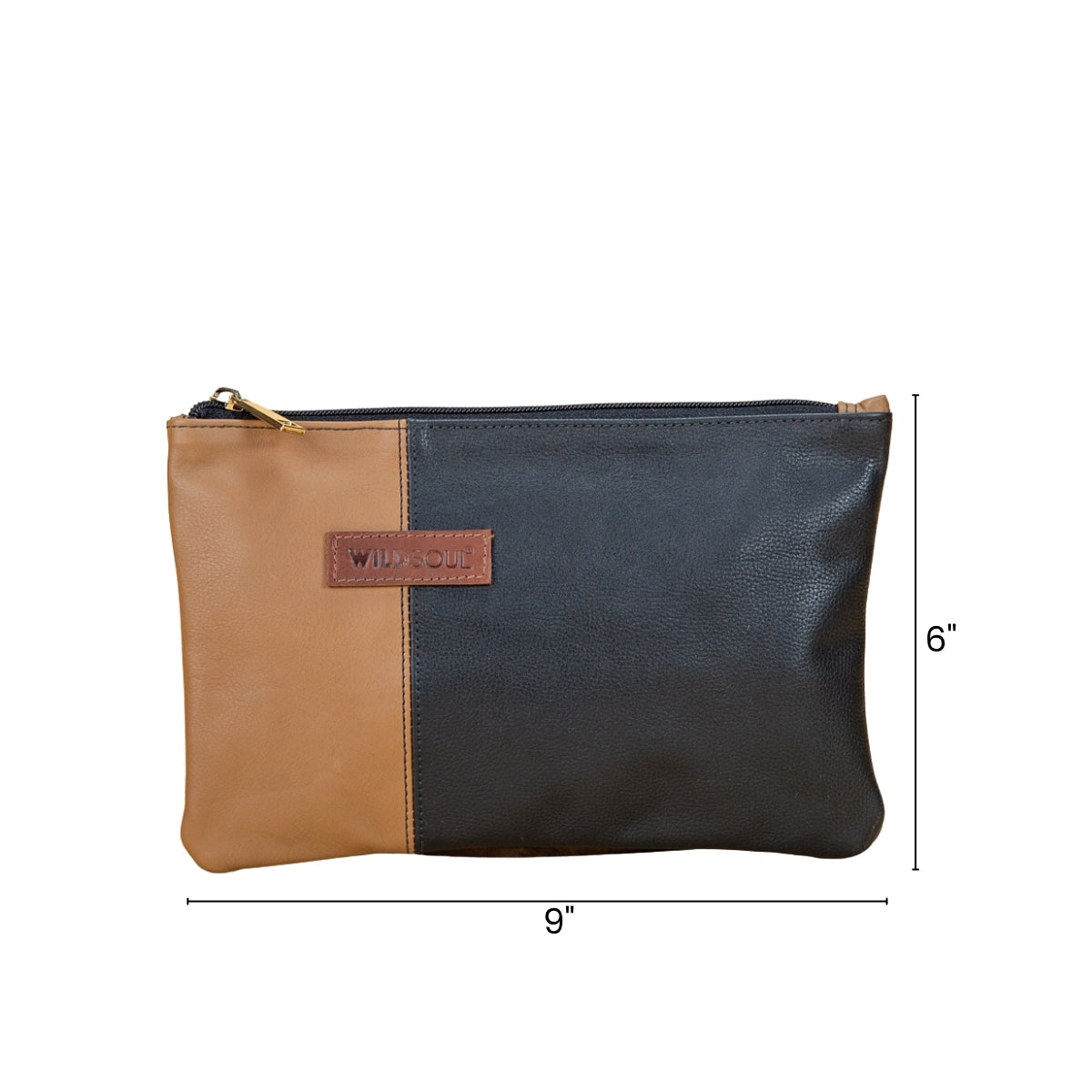 Wildsoul Slim Zip Pouch Cappuccino Black