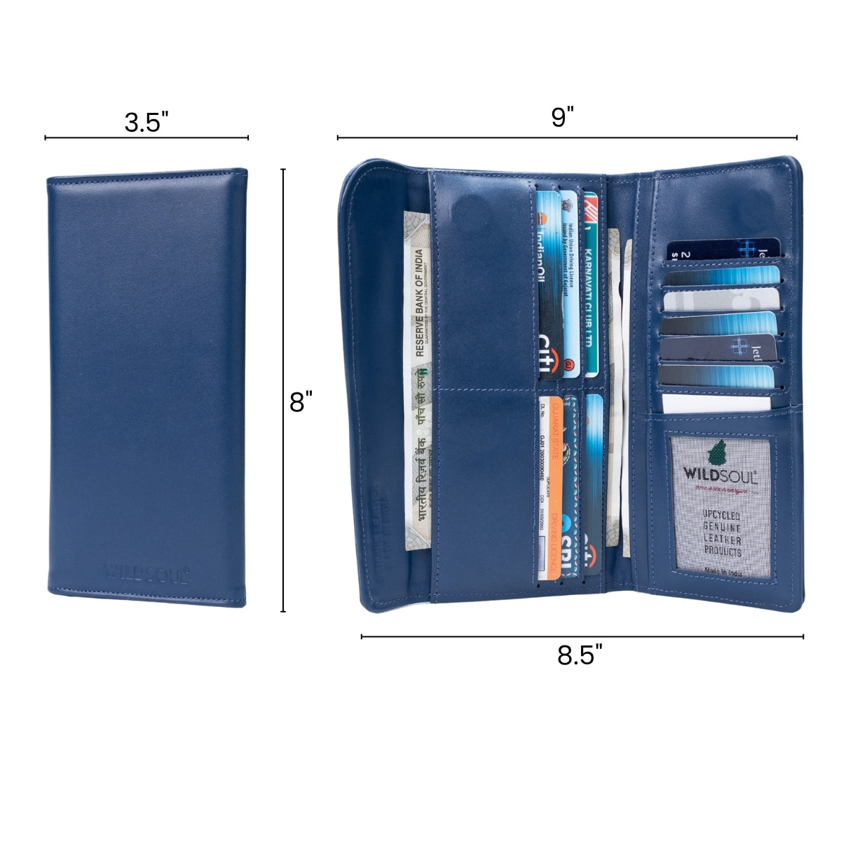 Wildsoul Bi Fold Cash Wallet Sapphire 1.2