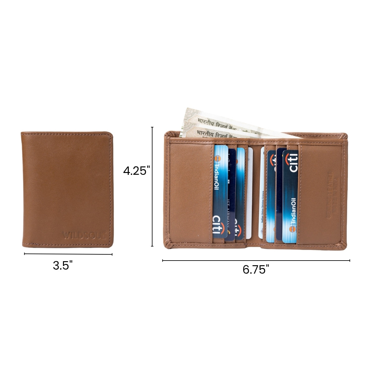 Wildsoul Bi Fold Card Wallet Cappuccino 04