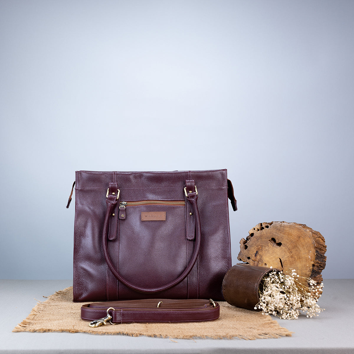 Wildsoul Box Tote Burgundy 02