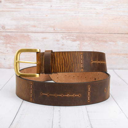 Wildsoul Casual Oil Pull Up Leather Belt Khakhi 02