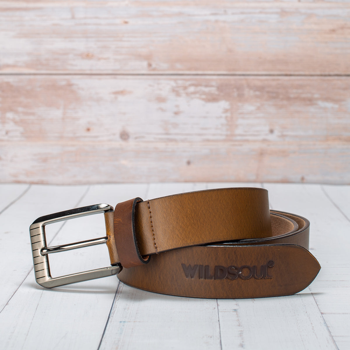 Wildsoul Casual Oil Pull Up Leather Belt Moss 03