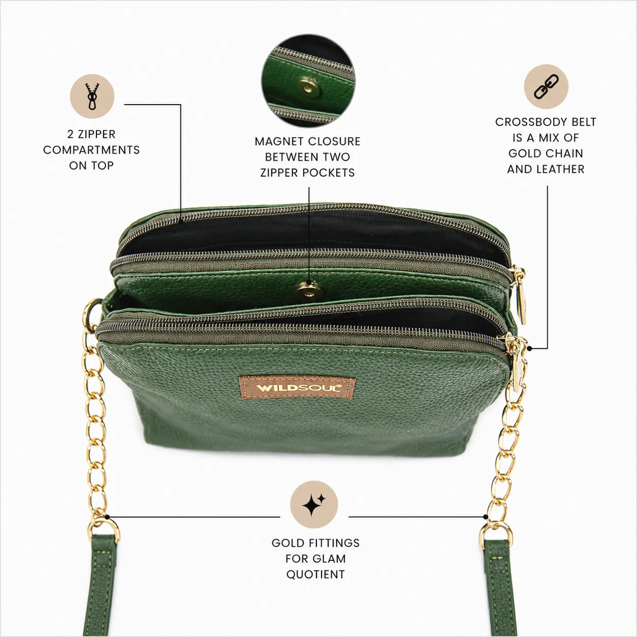 Wildsoul Chain Sling Emerald Green 03