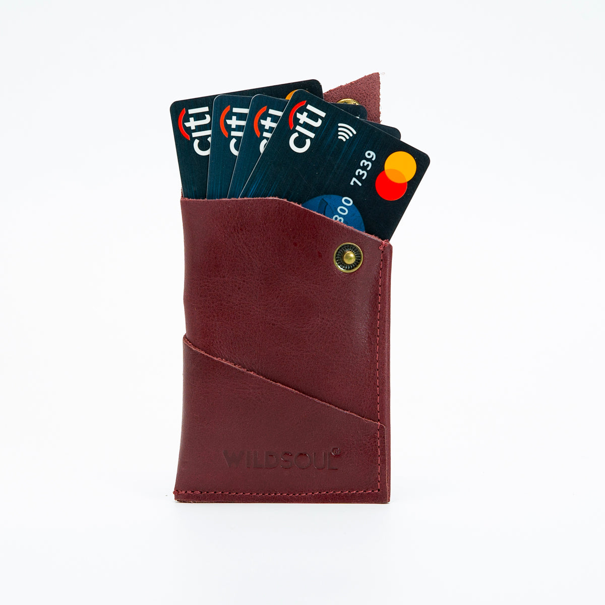 Wildsoul Clean Cut Card Holder Burgundy 03