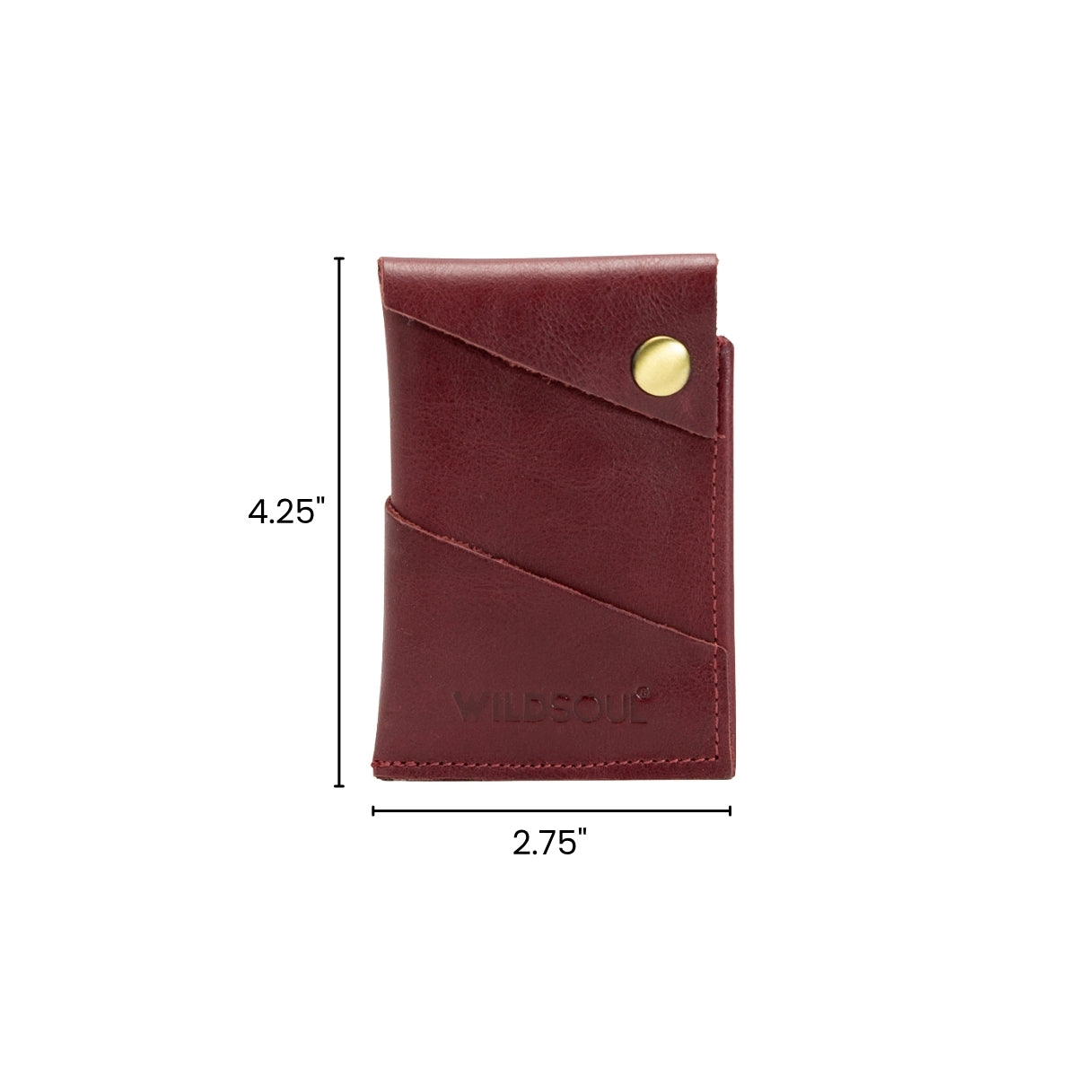 Wildsoul Clean Cut Card Holder Burgundy 05