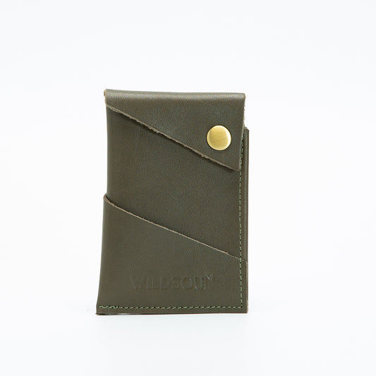 Wildsoul Clean Cut Card Holder Olive 01