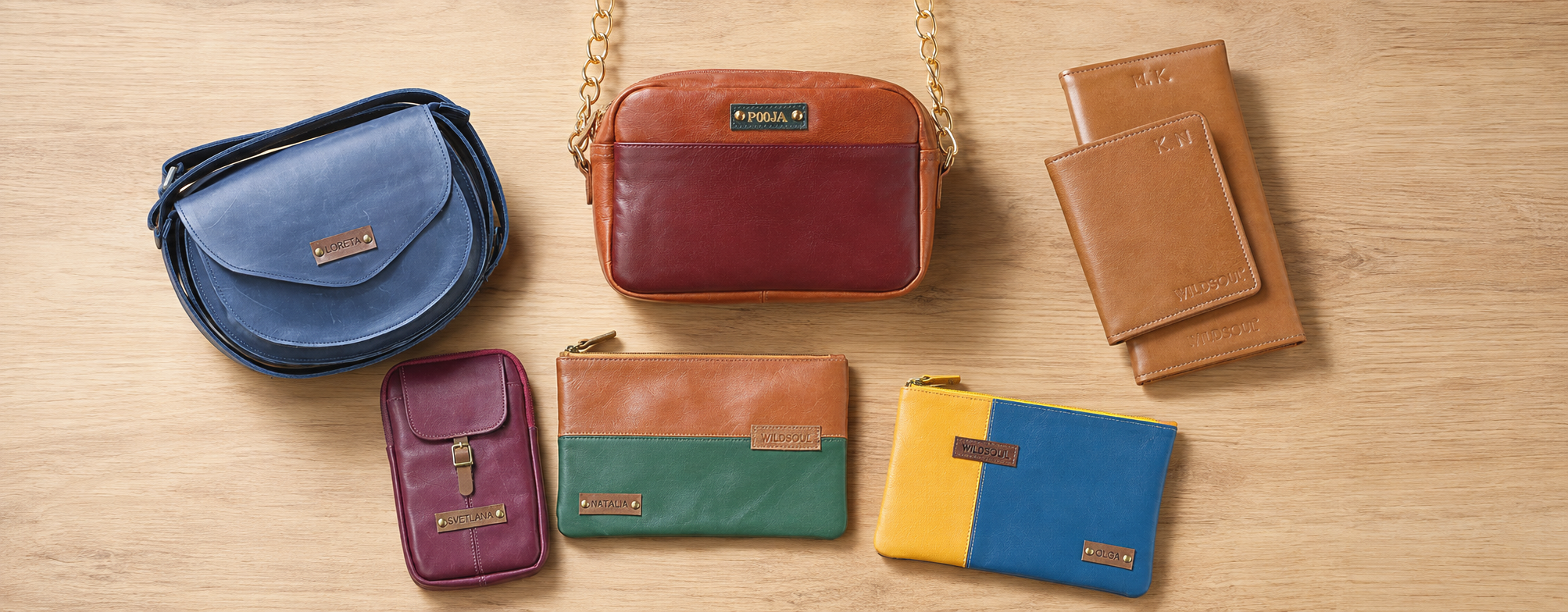 Customised leather gifts with personalised branding by WILDSOUL