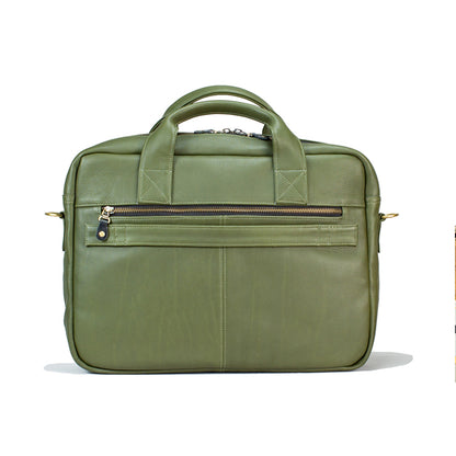 Double Zip Laptop Bag Fresh Olive 02