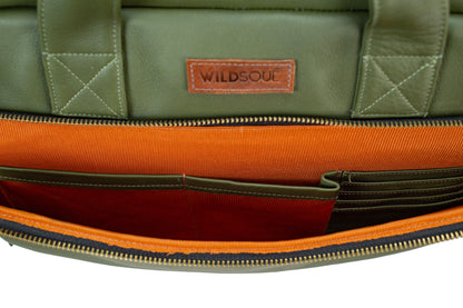 Wildsoul Double Zip Laptop Bag Fresh Olive 04