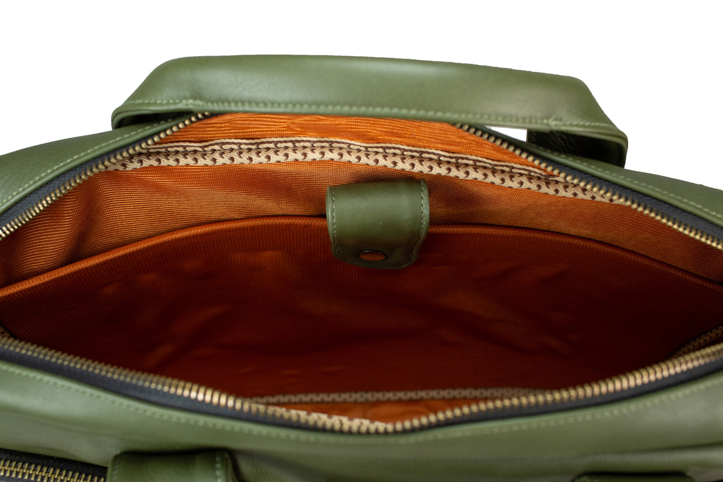 Double Zip Laptop Bag Fresh Olive 06