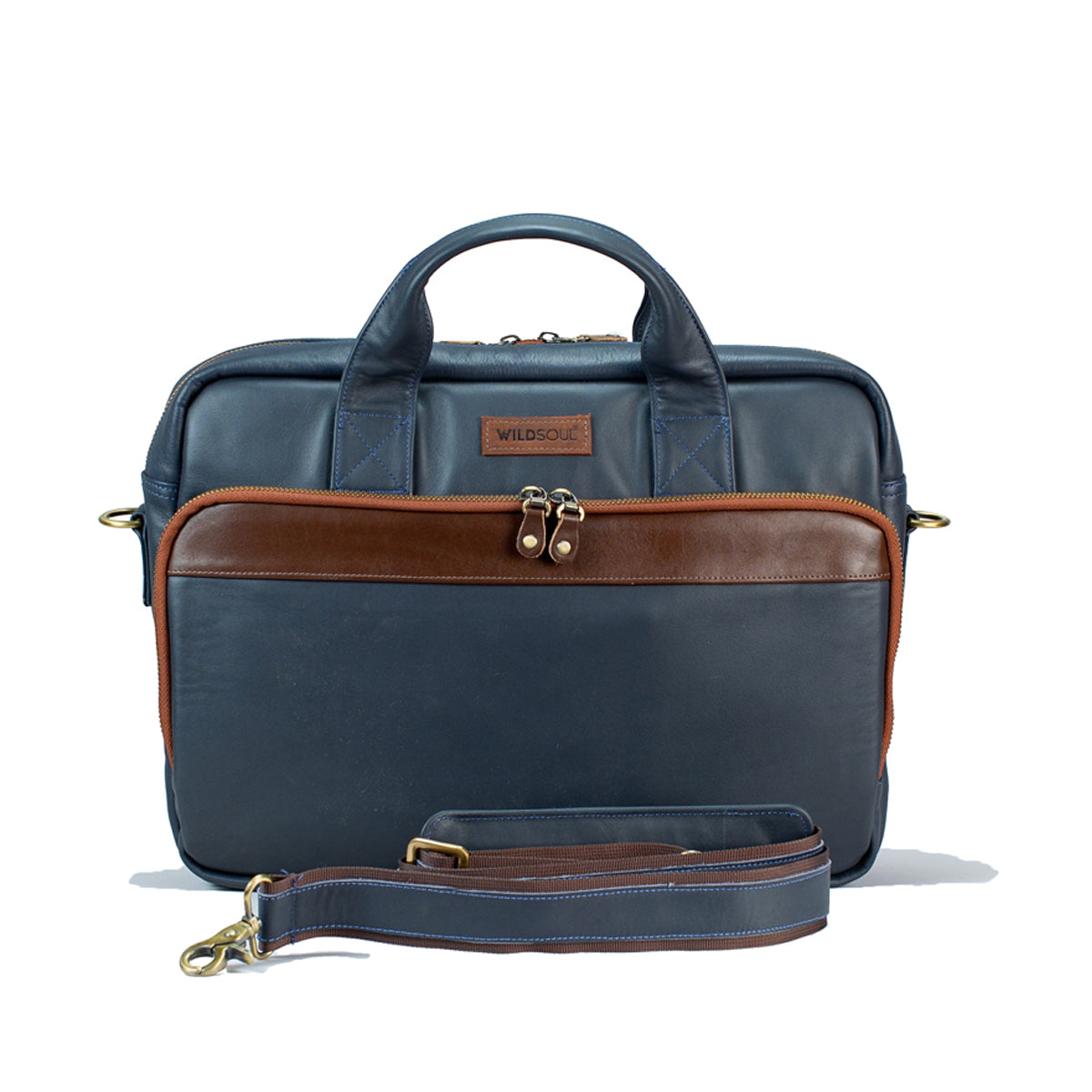 Wildsoul Double Zip Laptop Bag Midnight Blue 01