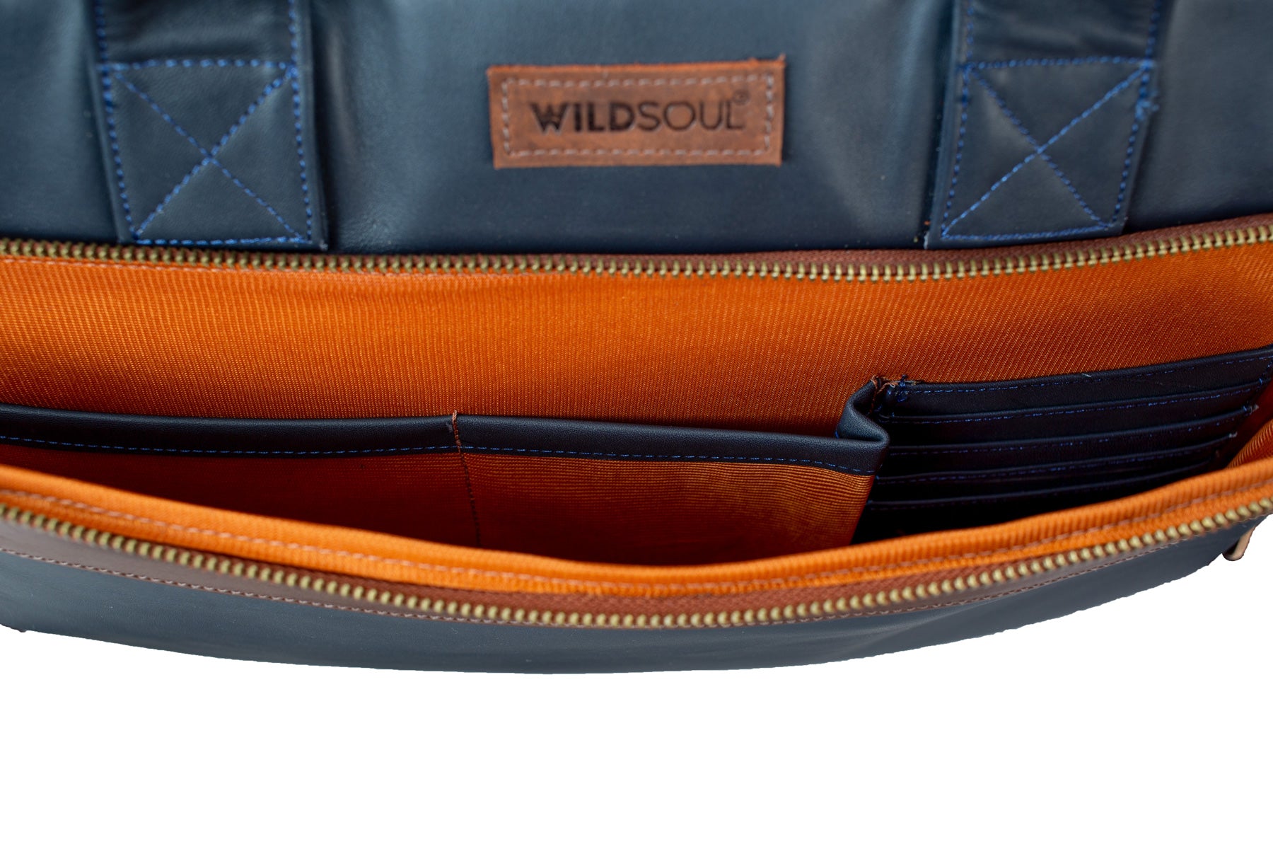 Wildsoul Double Zip Laptop Bag Midnight Blue 04