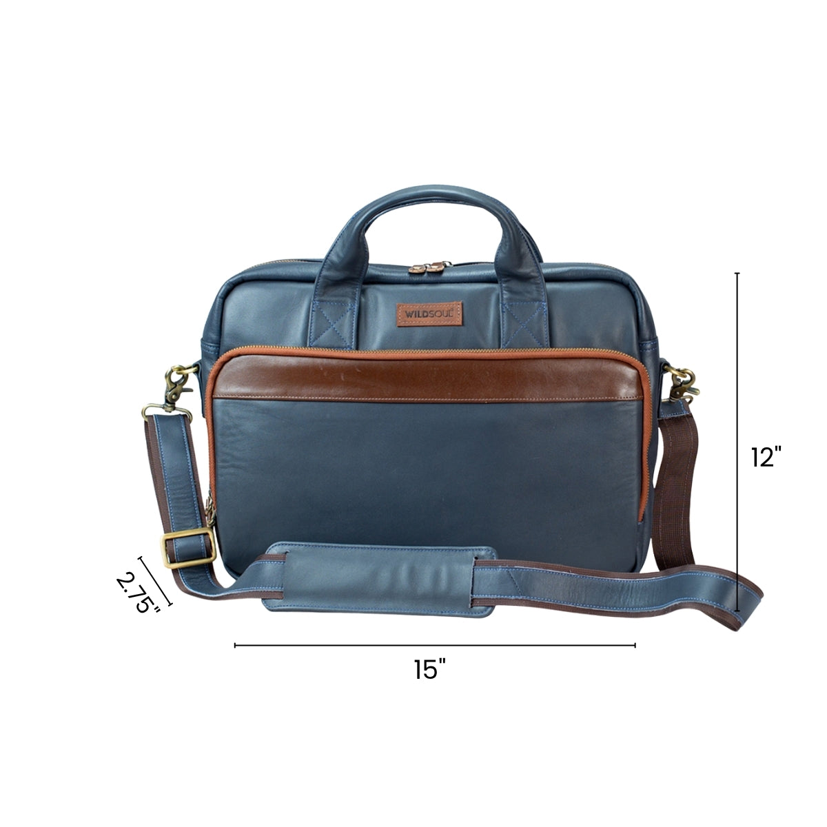Wildsoul Double Zip Laptop Bag Midnight Blue 10