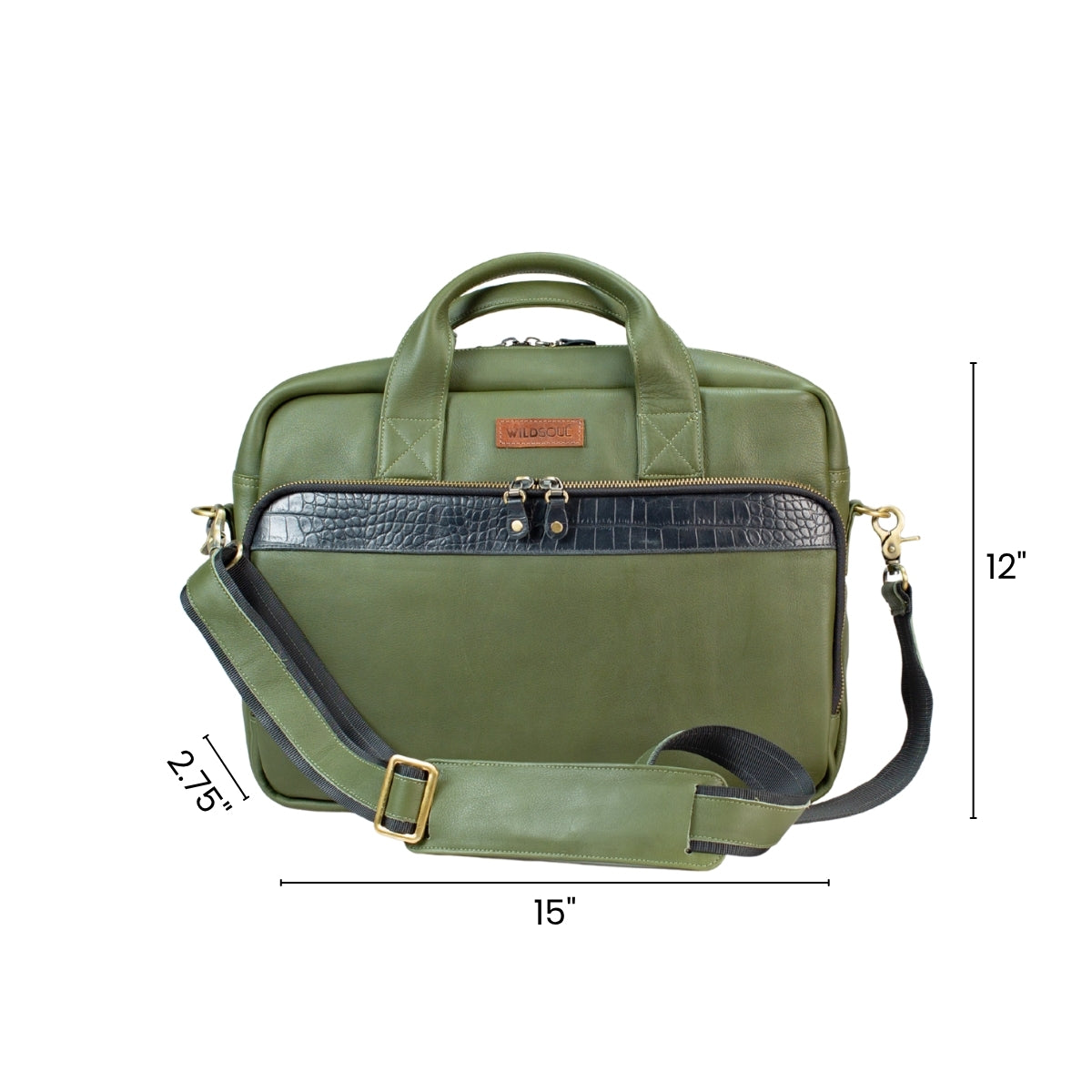 Wildsoul Double Zip Laptop Bag Fresh Olive 