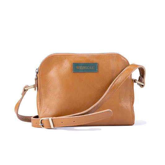 Wildsoul Double Zip Sling Camel 01