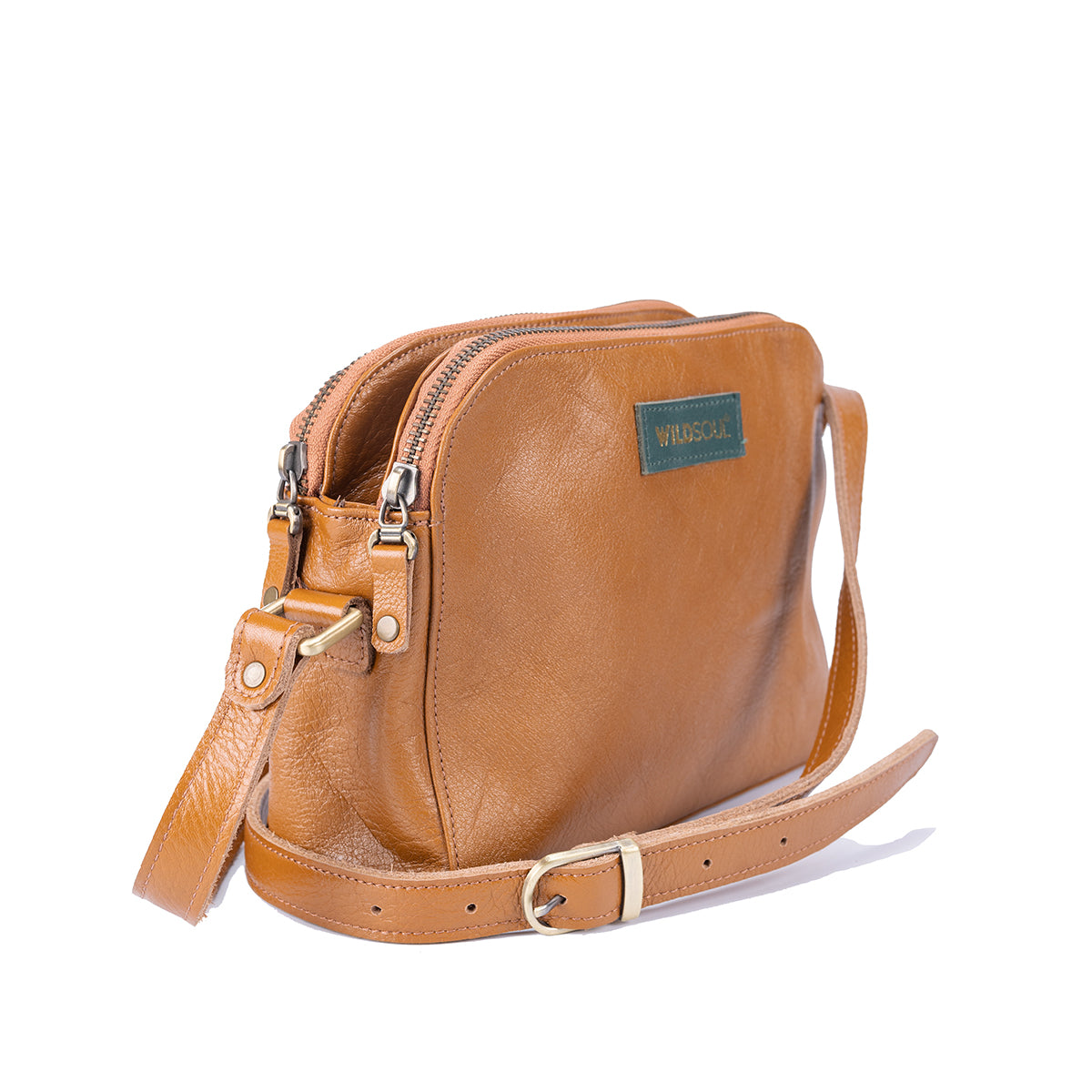 Wildsoul Double Zip Sling Camel 02