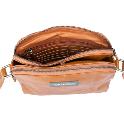 Wildsoul Double Zip Sling Camel 04