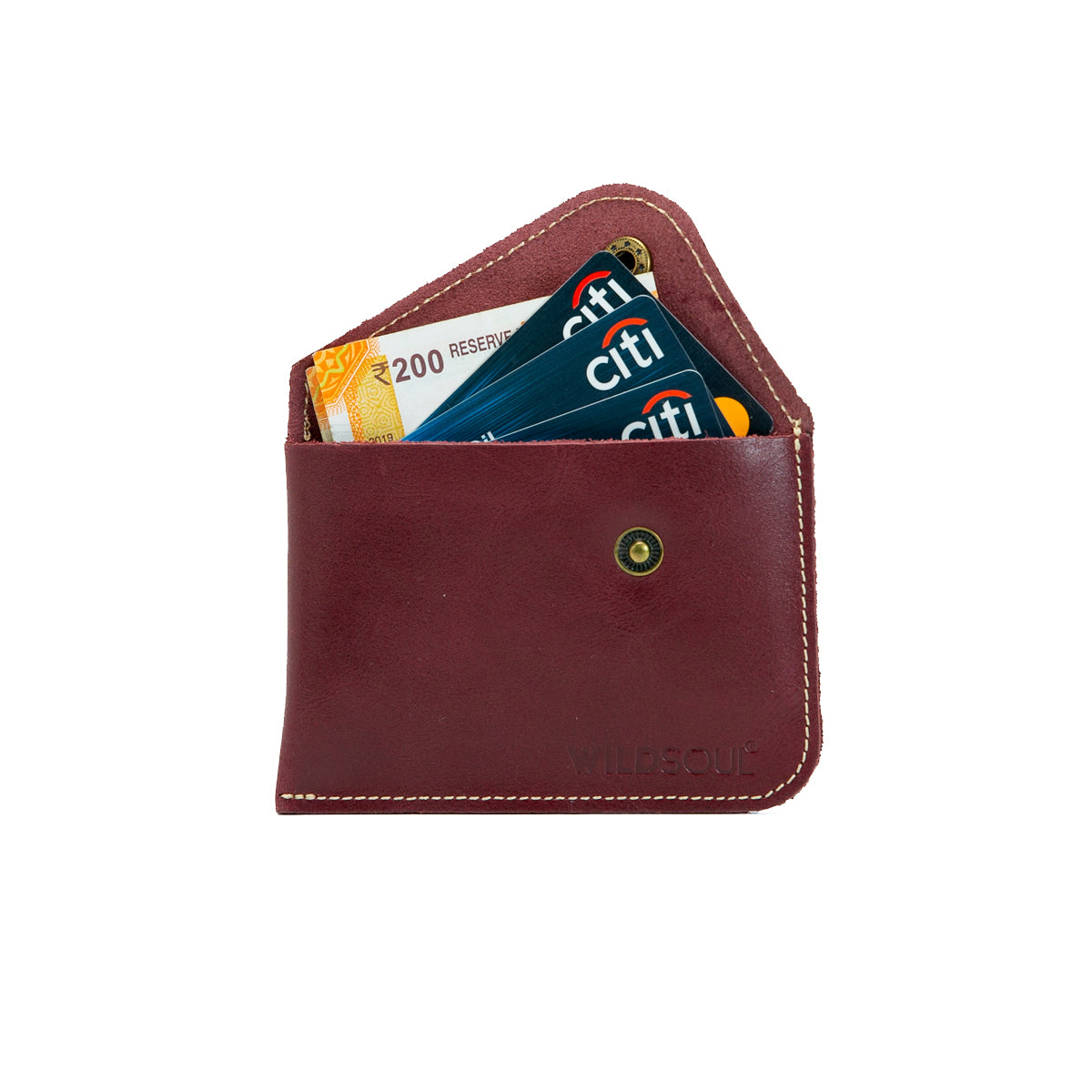 Wildsoul Minimal Card Case Burgundy 02