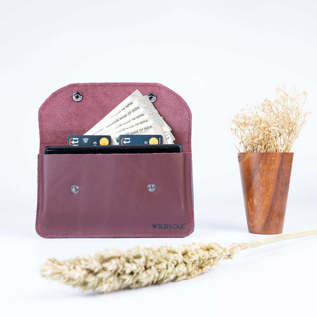 Wildsoul Minimal Wallet Burgundy 02