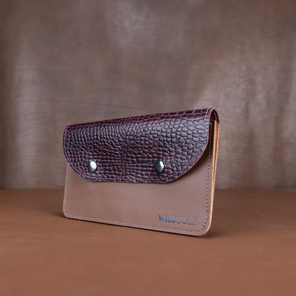 Wildsoul Minimal Wallet Sangria Croc 02