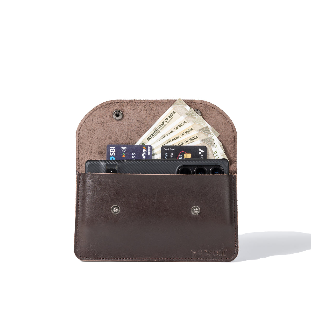 Wildsoul Minimal Wallet Dark Chocolate 02
