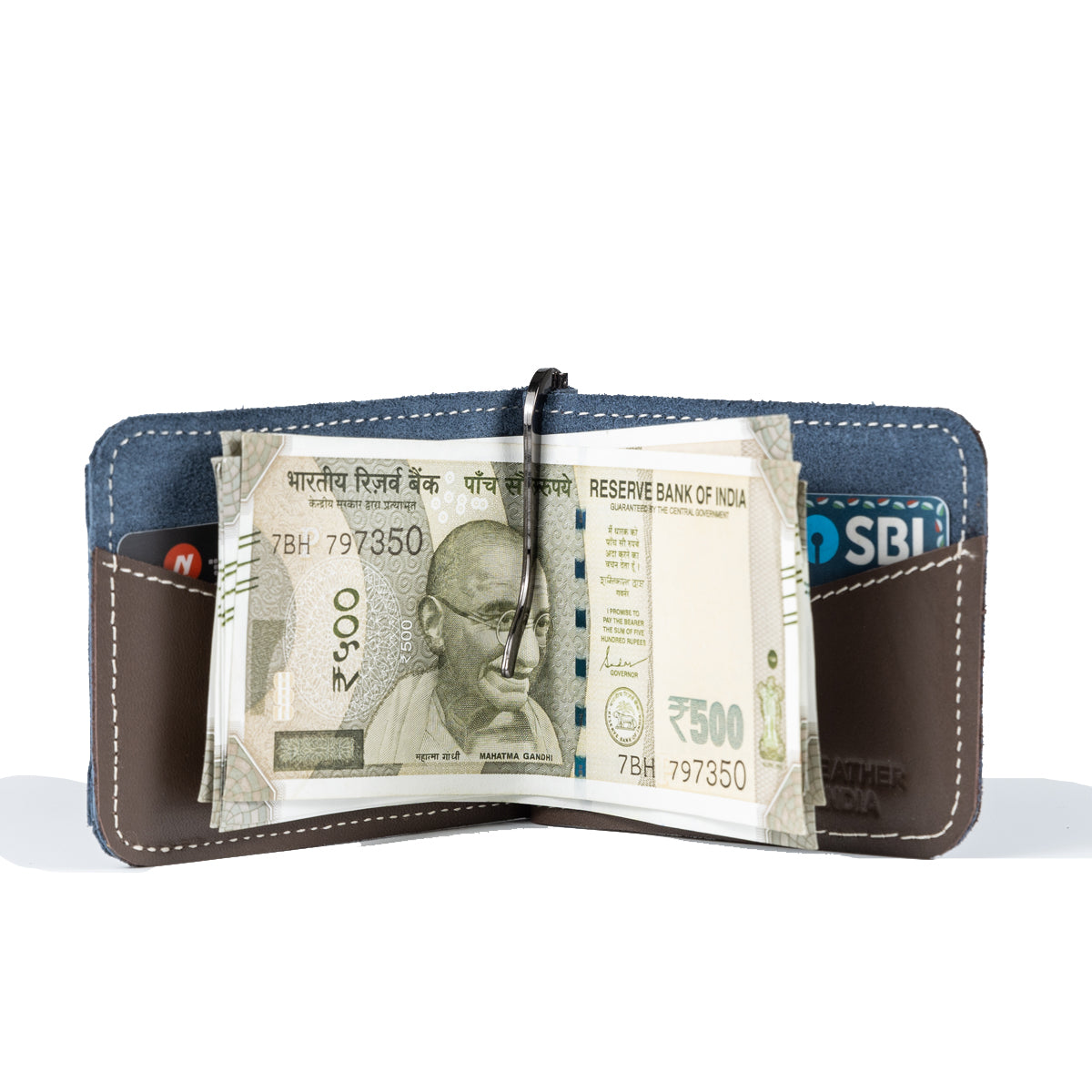 Wildsoul Money Clip Wallet Indigo 03