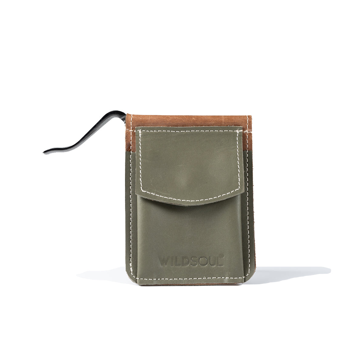 Wildsoul Money Clip Wallet Olive Gray 01