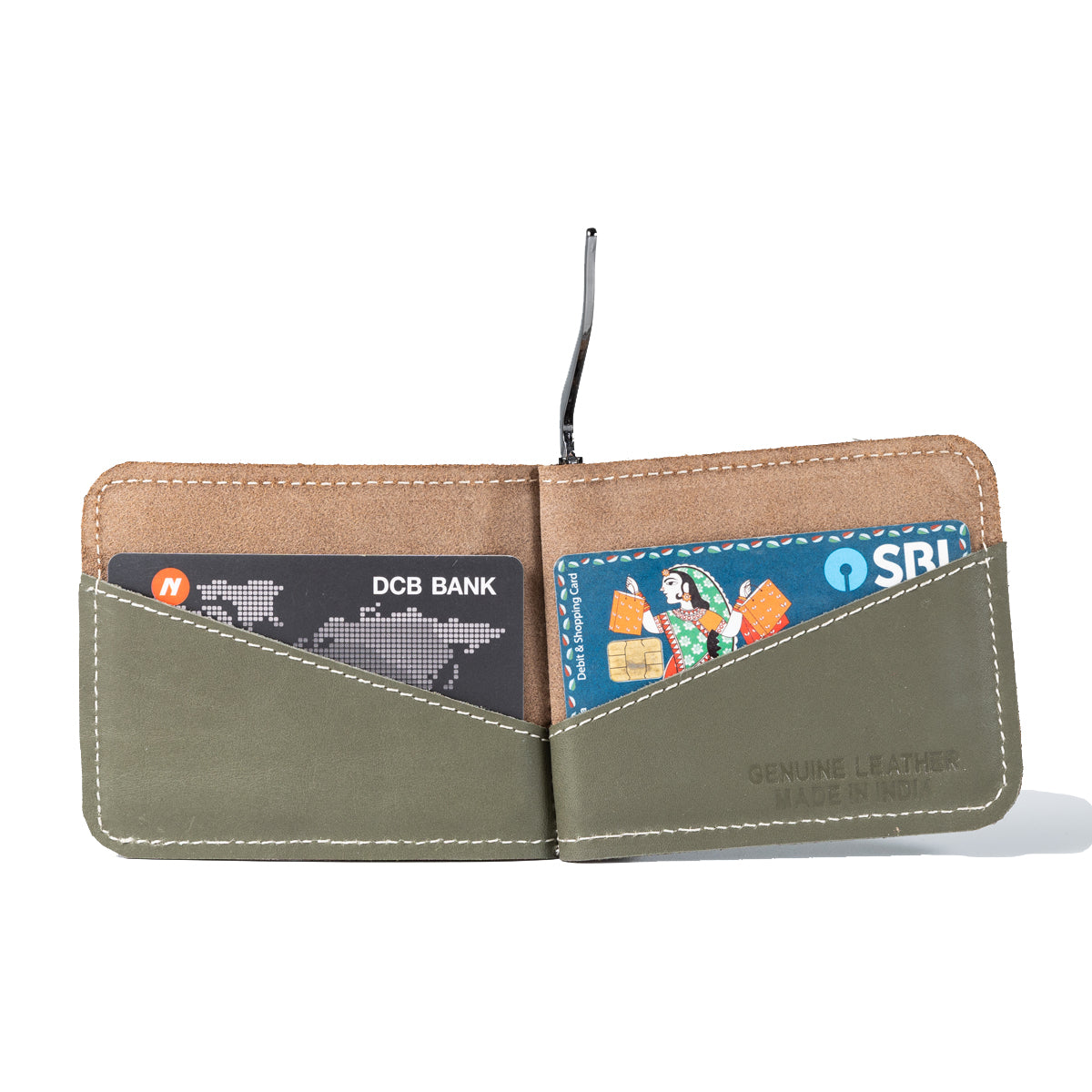 Wildsoul Money Clip Wallet Olive Gray 02
