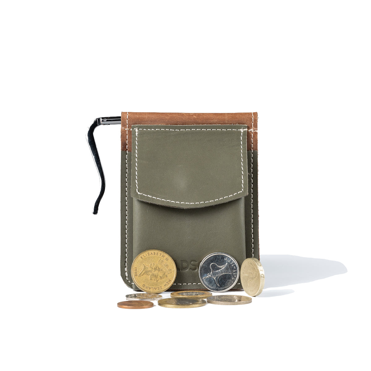 Wildsoul Money Clip Wallet Olive Gray 05