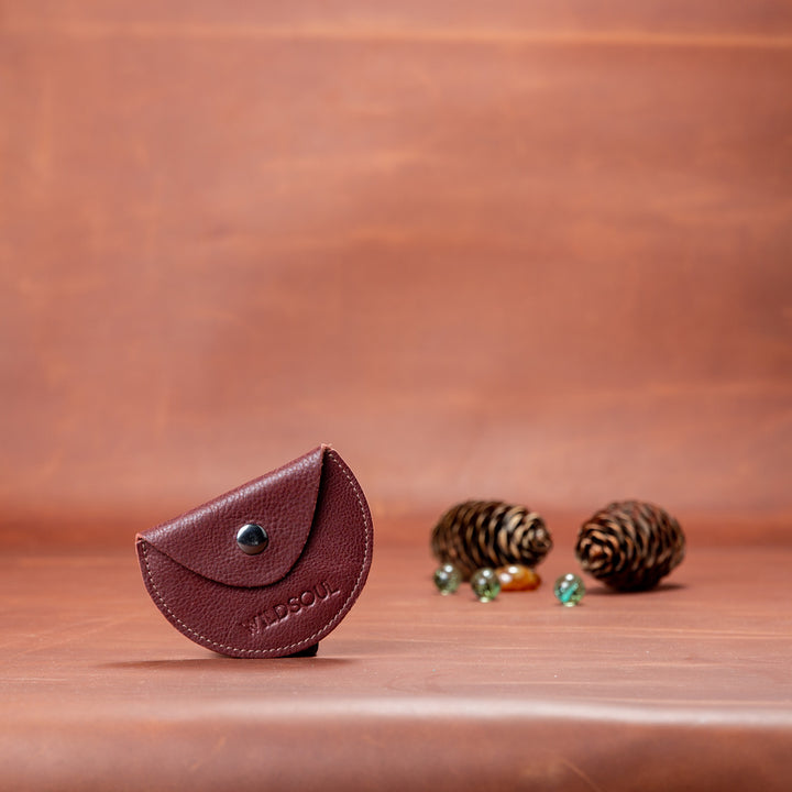 Wildsoul Single Button Coin Case Burgundy 02