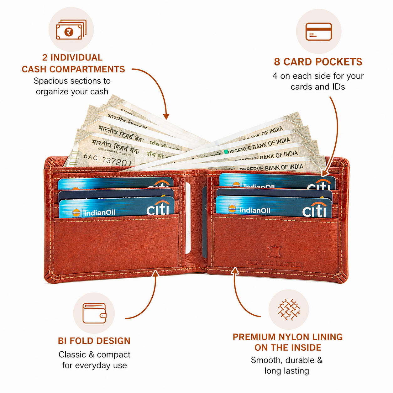 Wildsoul Sleek Cash Wallet Crimson 06