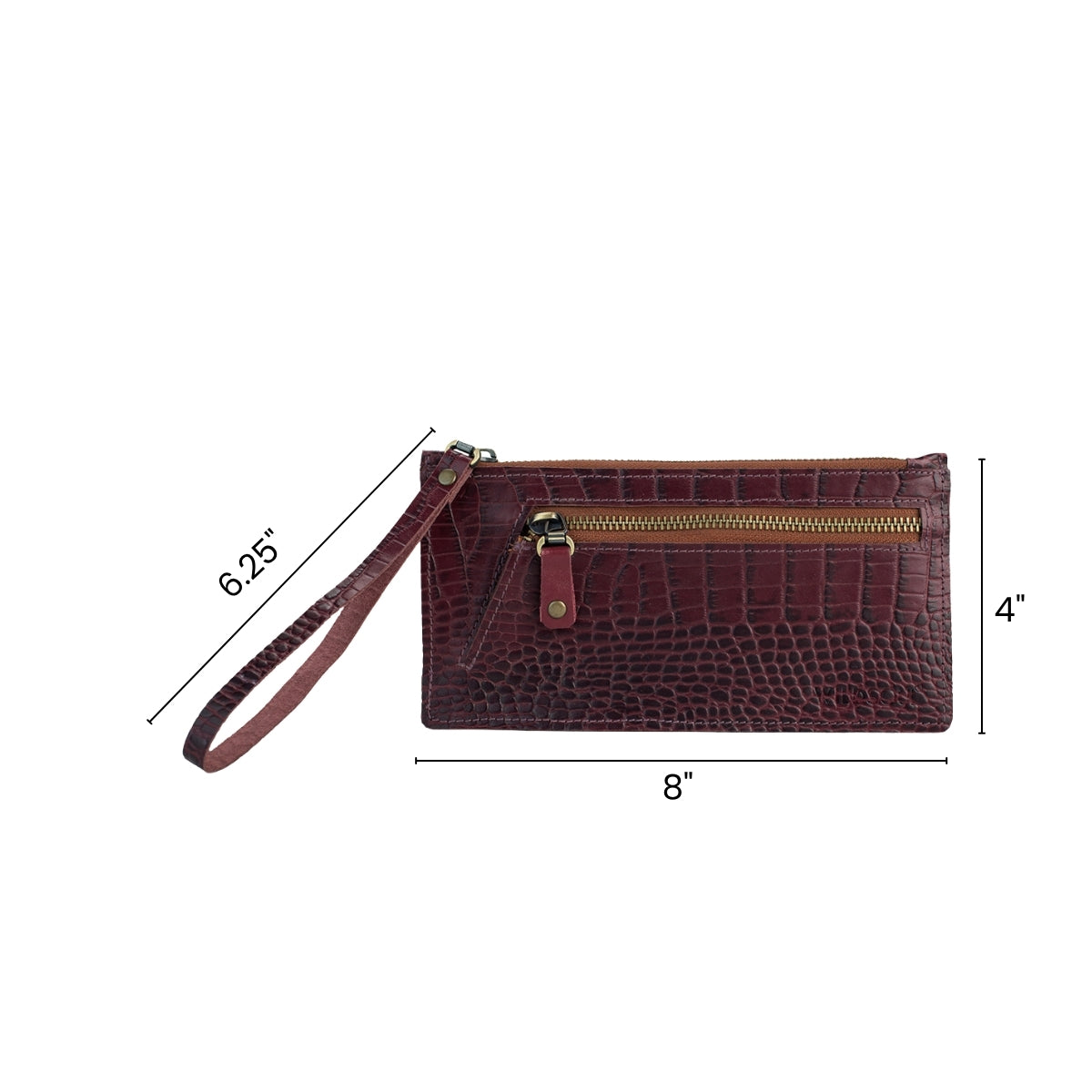 Wildsoul Sleek Zip Wallet Sangria 05