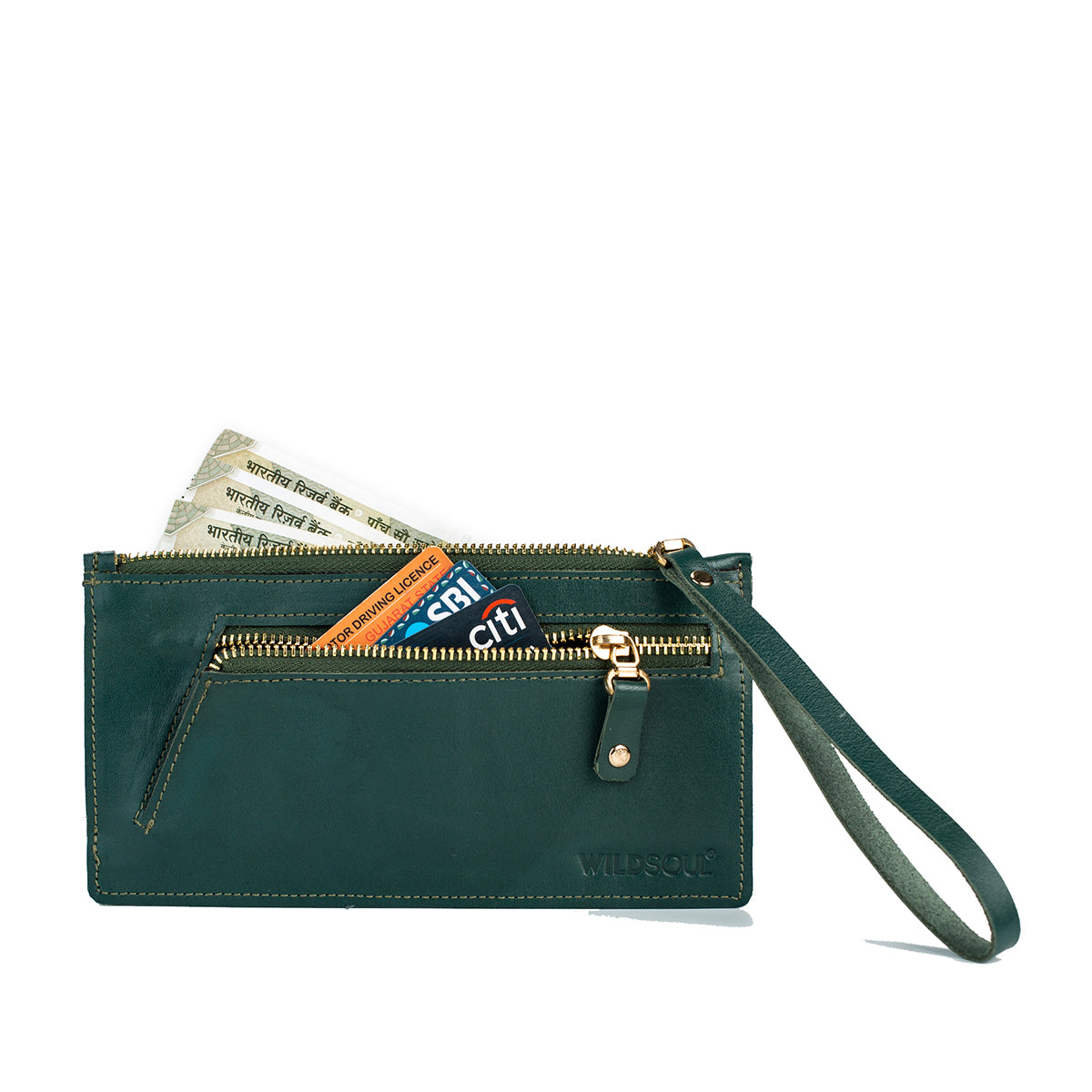 Wildsoul Sleek Zip Wallet Teal 01