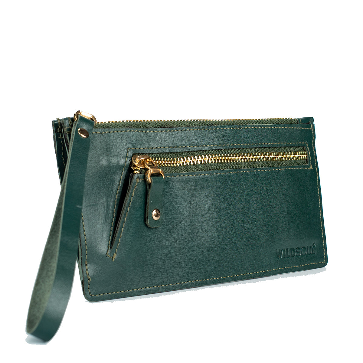 Wildsoul Sleek Zip Wallet Teal 03