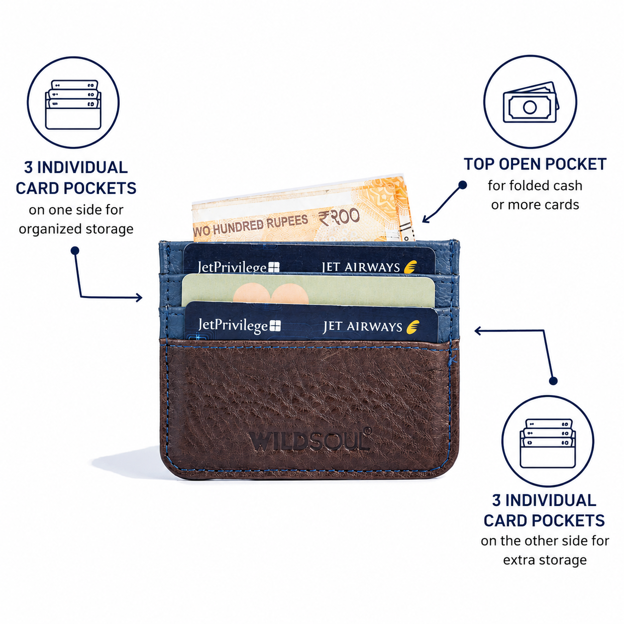 Wildsoul Slim Card Case Dark Chocolate 06