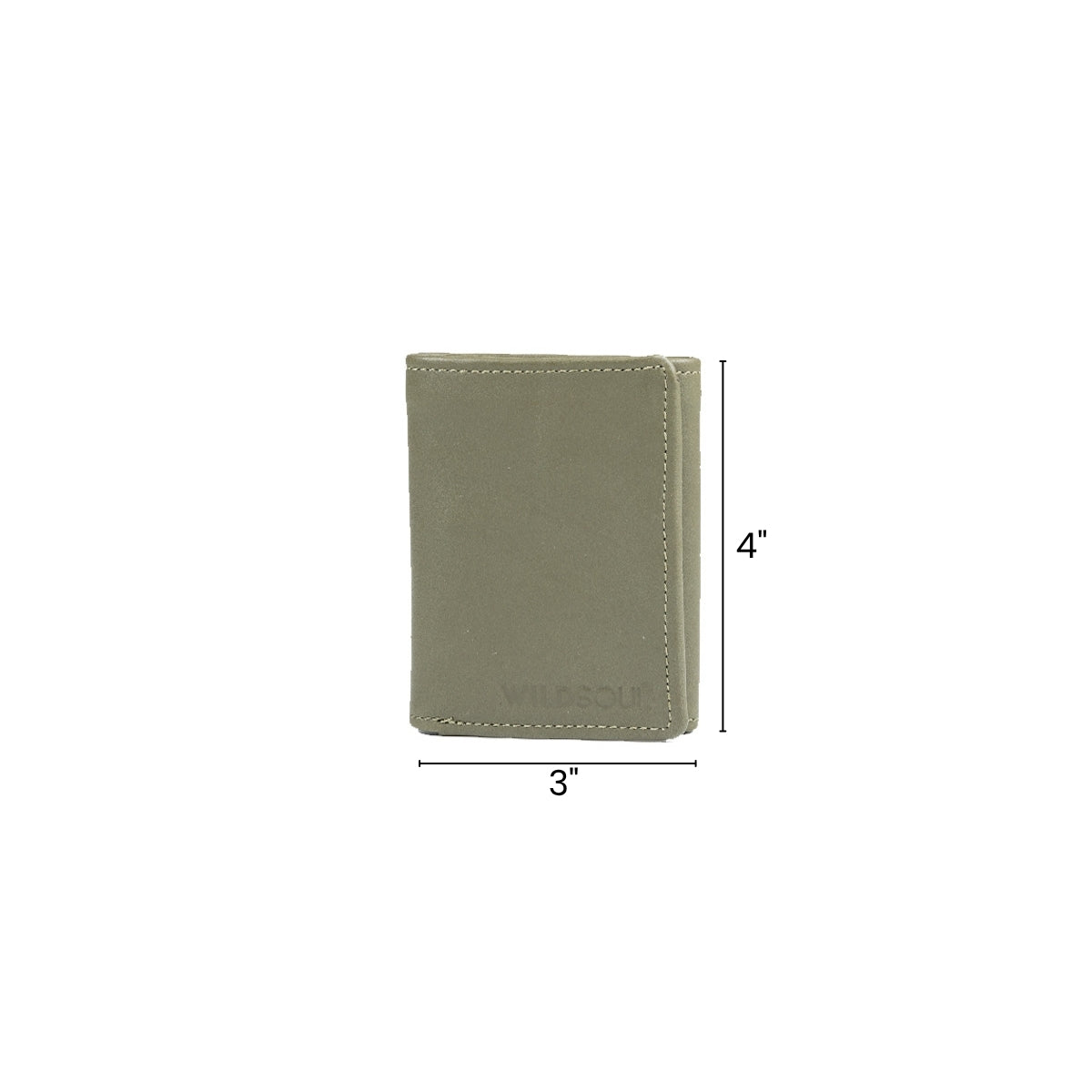 Wildsoul Tri Fold Wallet Olive Gray 05