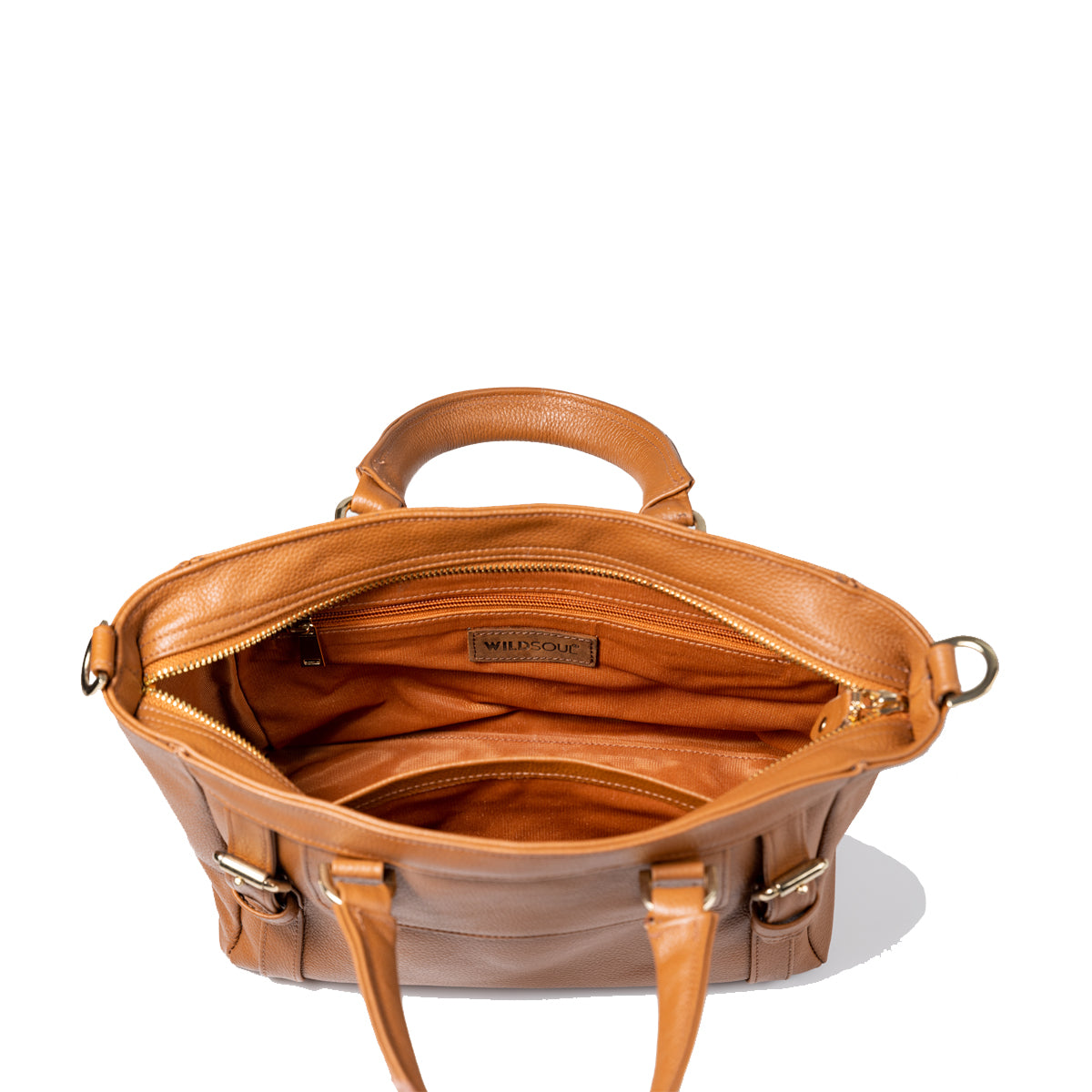 Wildsoul Triangle Handbag Camel 03