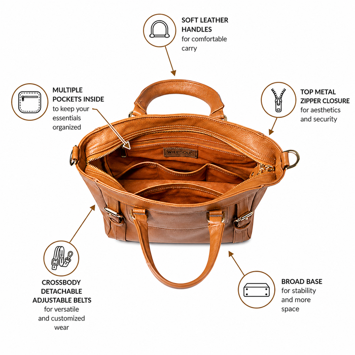 Wildsoul Triangle Handbag Camel 09