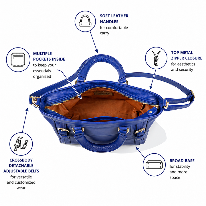 Wildsoul Triangle Handbag Electric Blue 08