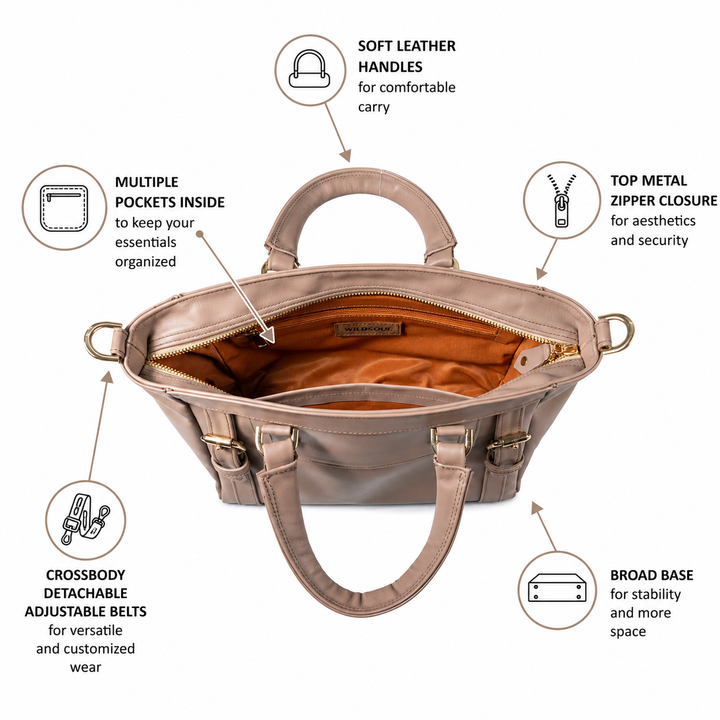 Wildsoul Triangle Handbag Onion Pink 08