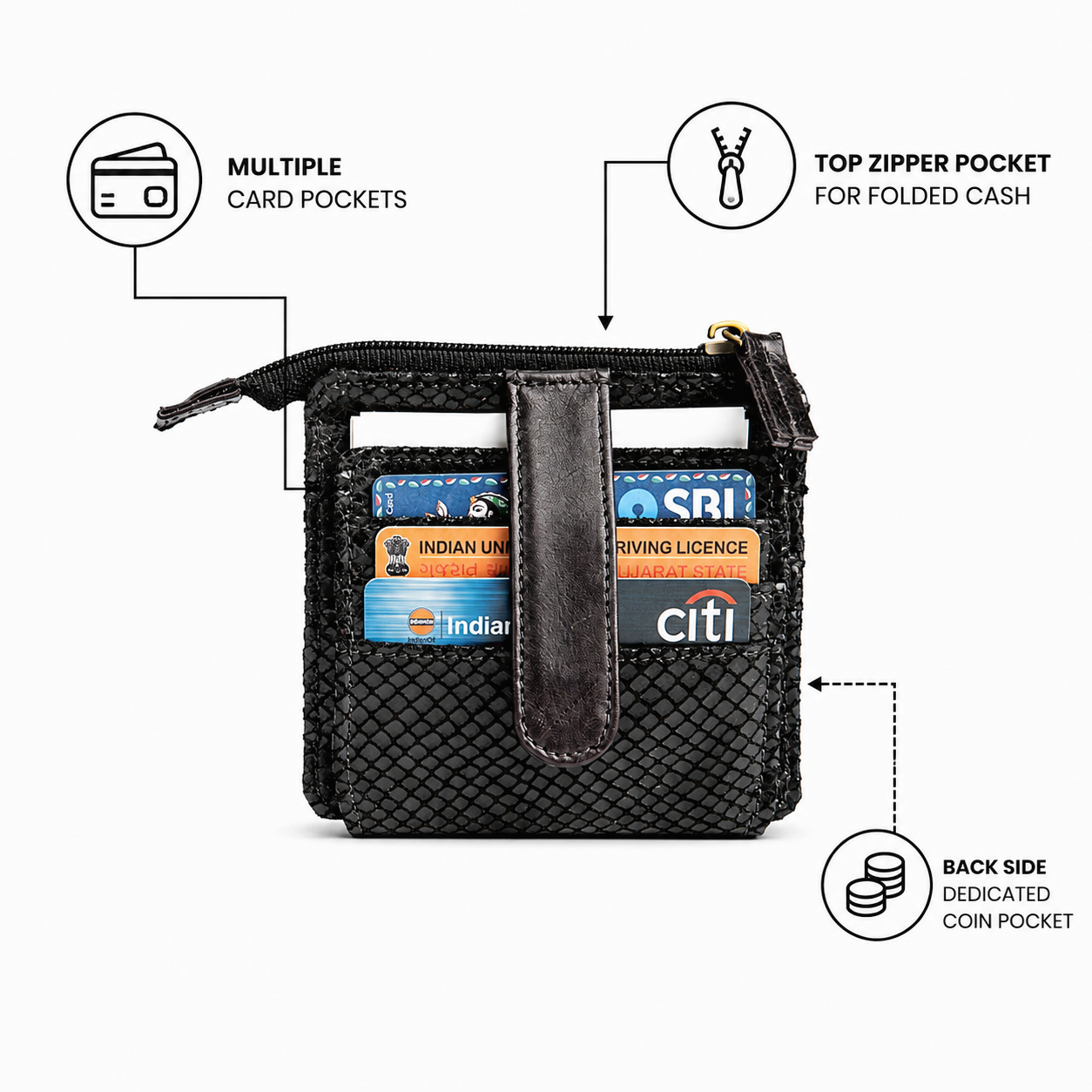 Wildsoul Unisex Wallet Black Snake 08
