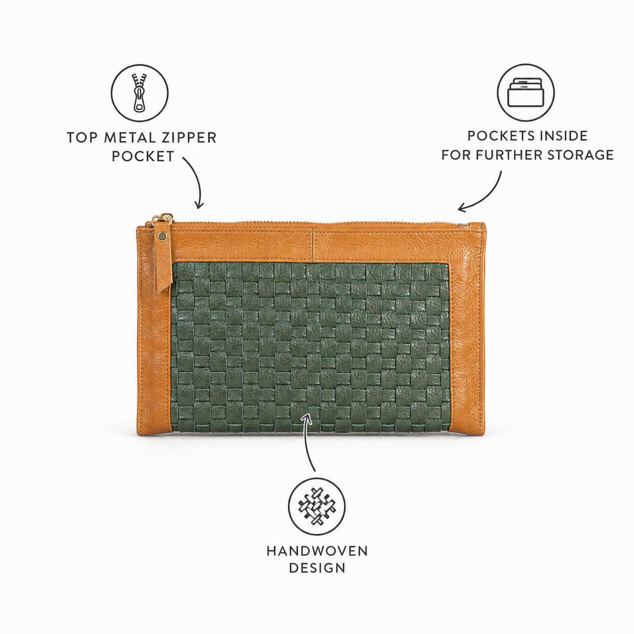 Wildsoul Woven Pouch Emerald Green 04