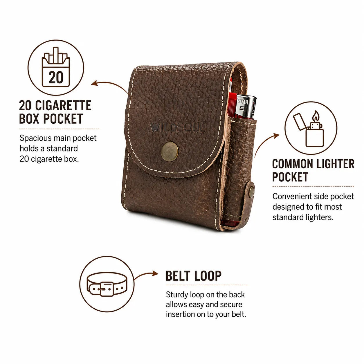 Wildsoul Cigarette Box Case Moss 