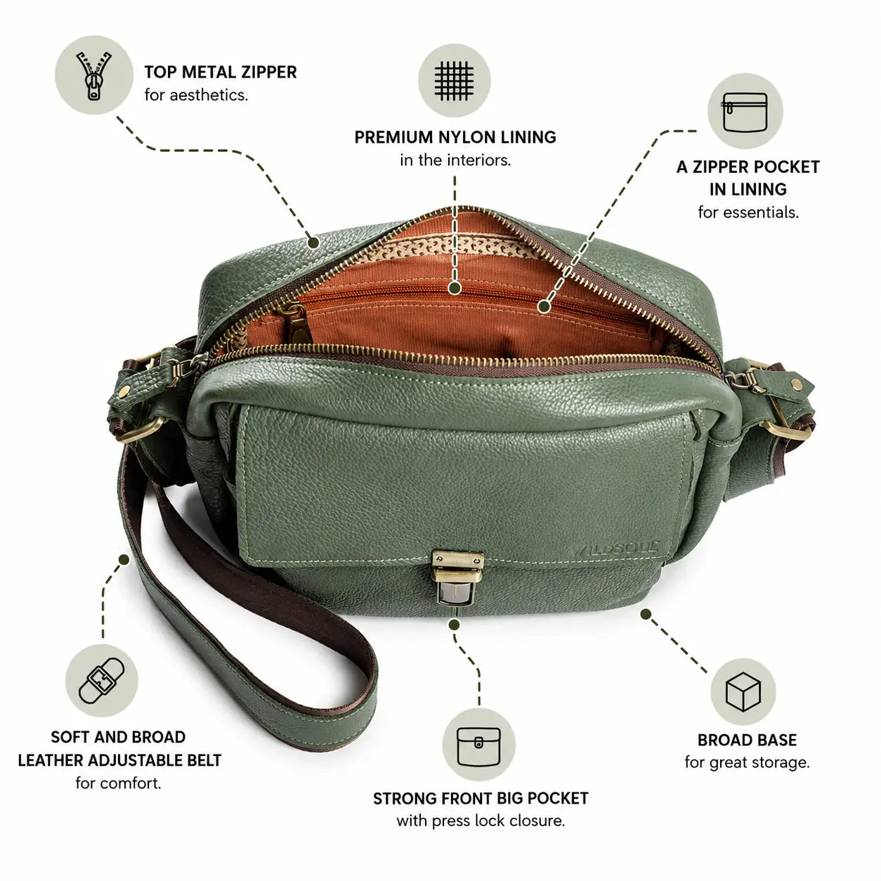 Wildsoul Baggy Sling Olive Gray 1.2