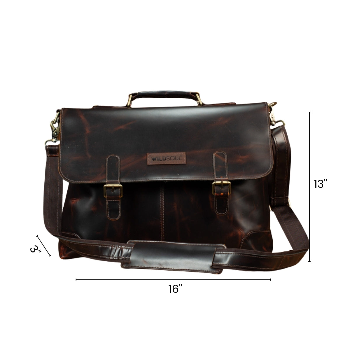 Wildsoul Clean Cut Flap Laptop Bag Choco Lava 