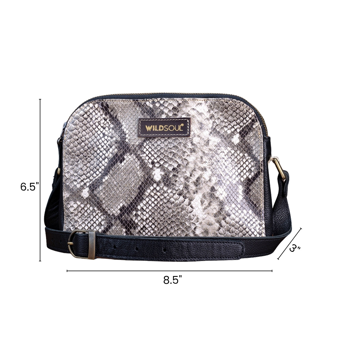 Wildsoul Double Zip Sling Black Python 1.1