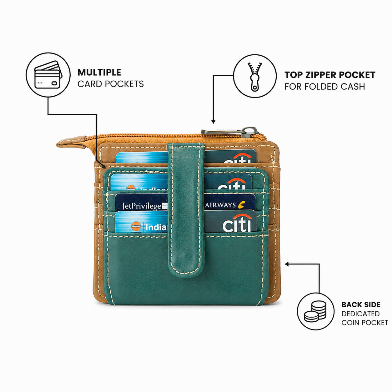 Wildsoul Unisex Wallet Teal 09