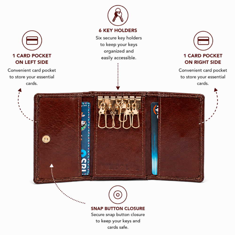 Wildsoul Key Case Cognac 